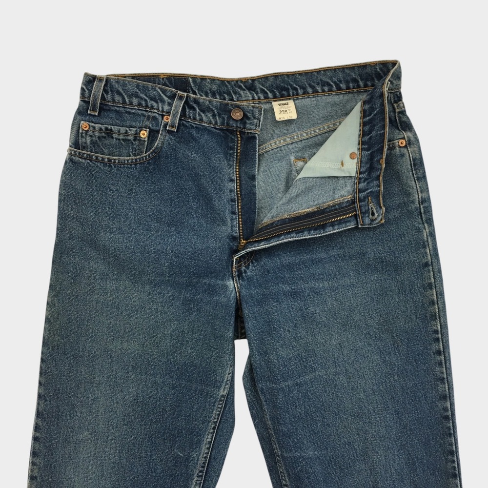 Levis 550 Relaxed Fit‎ Mens Jeans Blue Medium Wash Denim 36x32 Vintage 90s Style